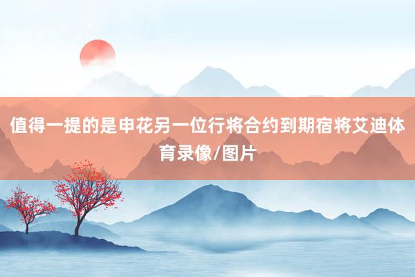 值得一提的是申花另一位行将合约到期宿将艾迪体育录像/图片